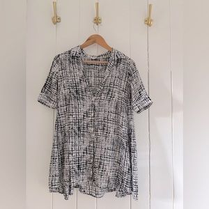Anthropologie Tunic Buttondown Top